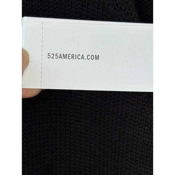 525 America Born in BKLYN Distressed Mock Neck Sweater – Size S – Black NWT - Picture 9 of 11